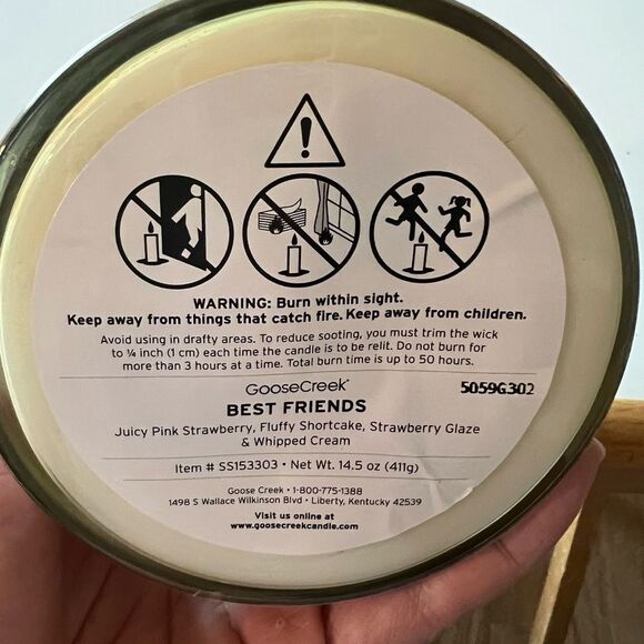 1 LEFT! Goose Creek Strawberry Shortcake Limited Edition Candle BEST FRIENDS - Picture 6 of 7